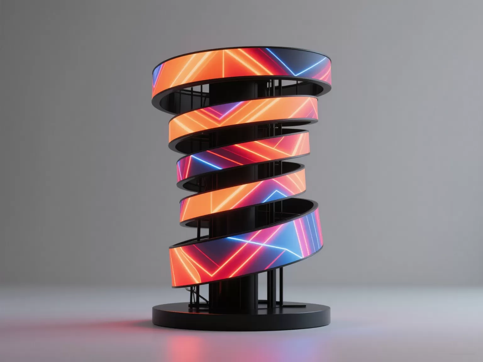 生成螺旋型 led 屏幕